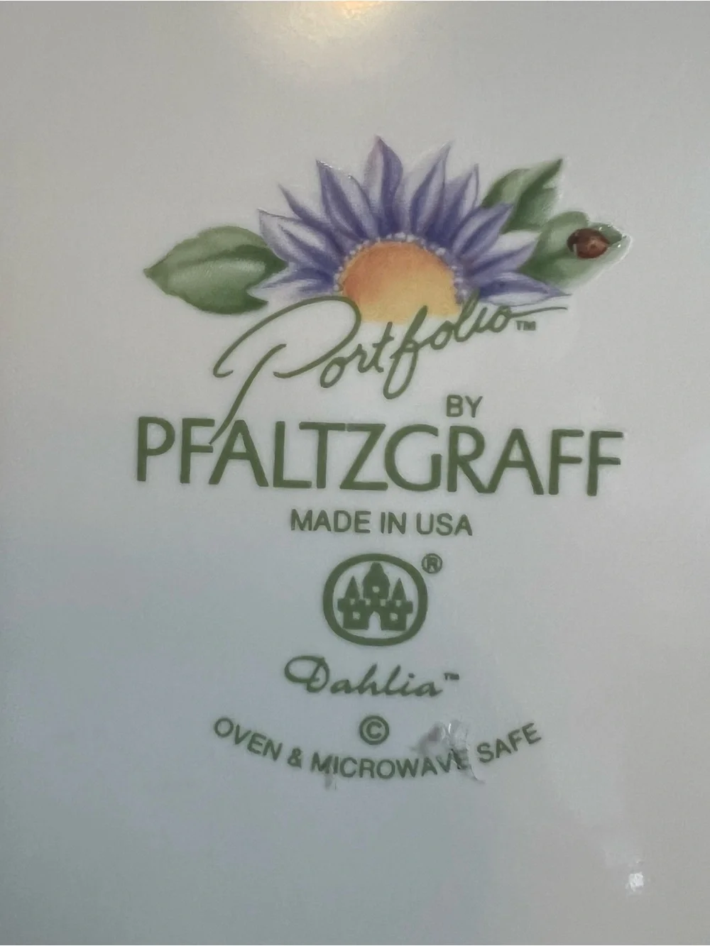 Pfaltzgraff Portfolio Dahlia Round Covered Casserole Dish Lid 8 Inch Floral